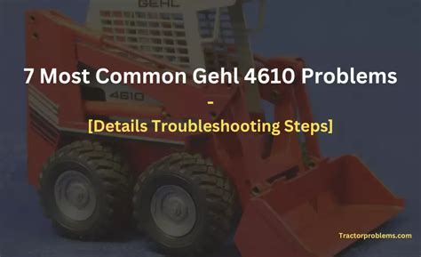 gehl skid steer hydraulic system|gehl 4610 problems.